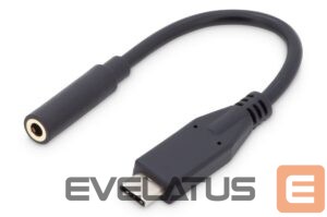 Maršrutizatoriai Digitus  USB Type-C Audio adapter cable, Type-C - 3.5mm M/F, 0.2m, Audio input/output, Version 3.1 AK-300321-002-S	 Black, 3.5mm, Type-C 