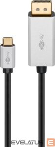 Routers Goobay  USB-C to DisplayPort Adapter Cable 	60176 2 m, Silver/Black, DisplayPort, Type-C 