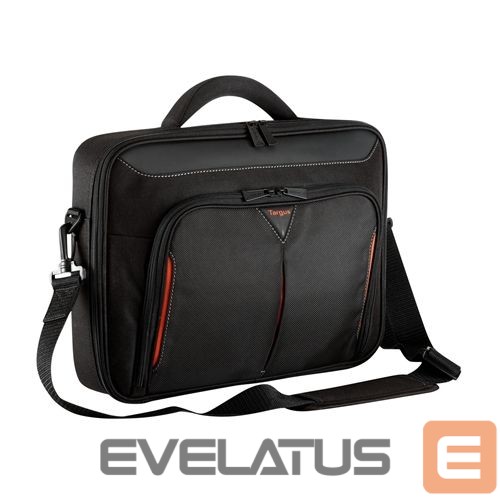 Sülearvuti kott Targus Classic Fits up to size 14 ", Black/Red, Messenger - Briefcase, Shoulder strap