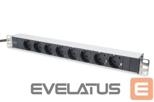 Предохранитель Digitus  Aluminum outlet strip with 8 safety outlets 	DN-95401 Sockets quantity 8, 8x safety outlets 250VAC 50/60Hz / 16A / 4000W. Installation: Desktop, Rack 0U, Rack 1U 