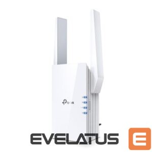 Maršrutizatoriai TP-Link  Range Extender RE605X 802.11ax, 574+1201 Mbit/s, 10/100/1000 Mbit/s, Ethernet LAN (RJ-45) ports 1, MU-MiMO Yes, Antenna type 2xExternal 