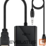 Adapteris Goobay  HDMI/VGA adapter, nickel plated 68793 Black 