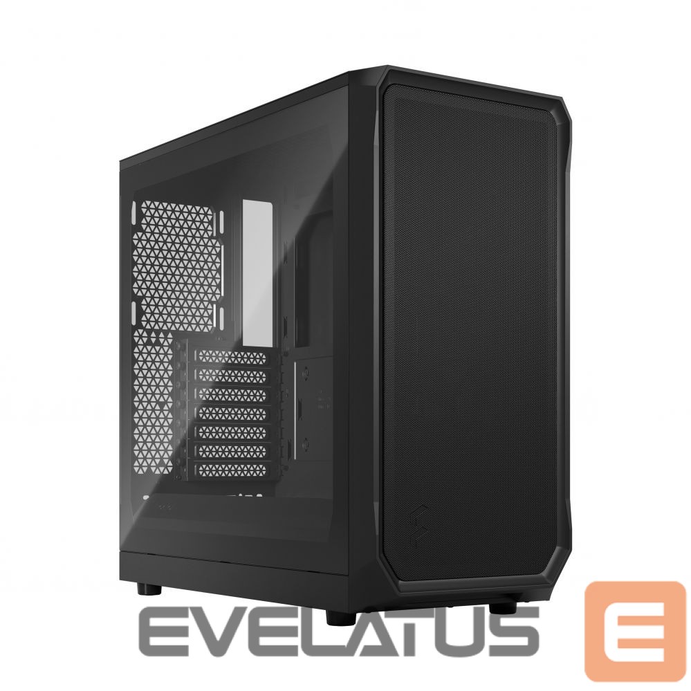 Computer case Fractal Design Focus 2 Black TG Clear Tint, Midi Tower, Power supply included No