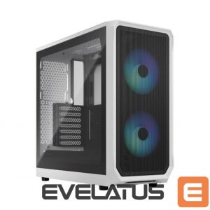 Computer case Fractal Design  Focus 2 RGB White TG Clear Tint, Midi Tower, Power supply included No 