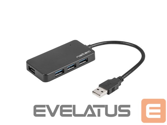 Converter Natec USB 3.0 HUB, Moth, 4-Port, Black