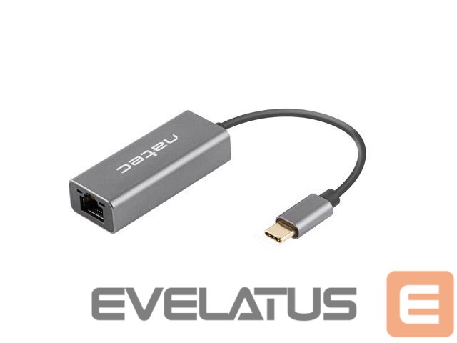 Üleminek Natec Ethernet Adapter, Cricket USB 3.1, USB 3.1 to RJ45, Gray