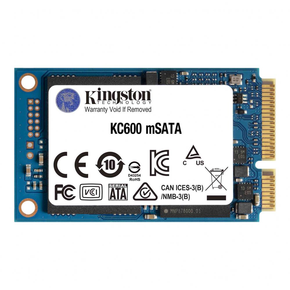 Kõvaketas SSD Kingston KC600 1000 GB, SSD interface mSATA, Write speed 520 MB/s, Read speed 550 MB/s