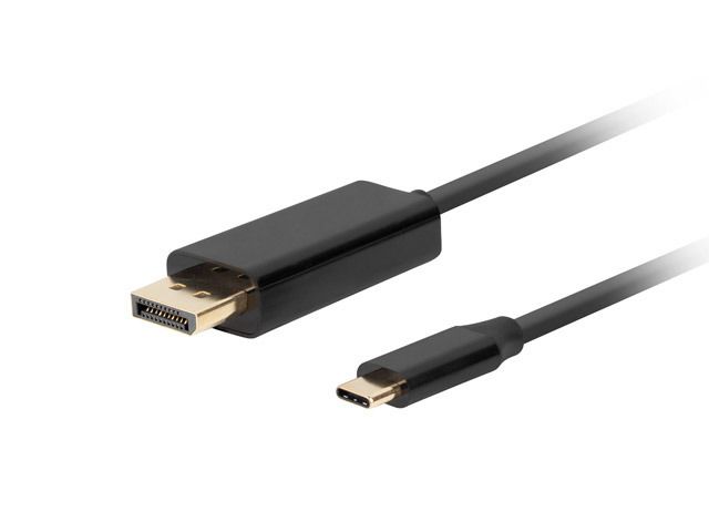 Converter Lanberg USB-C to DisplayPort Cable, 1 m 4K/60Hz, Black