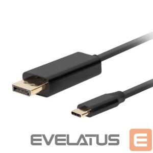 Переходник Lanberg  USB-C to DisplayPort Cable, 3 m 4K/60Hz, Black 