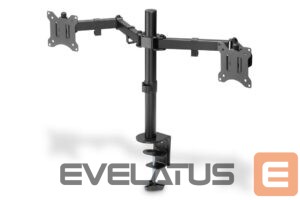 Televizoriaus laikiklis Digitus  Dual Monitor Clamp Mount DA-90400 15-32 ", Maximum weight (capacity) 8 kg, Black 