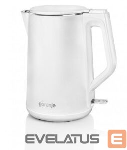 Veekeetja GORENJE  Kettle K15DWW Electric, 2200 W, 1.5 L, Plastic + metal, 360° rotational base, White 