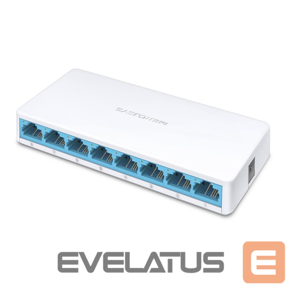 Server - Other Accessories MERCUSYS Switch MS108 Unmanaged, Desktop, 10/100 Mbps (RJ-45) ports quantity 8, Power supply type External