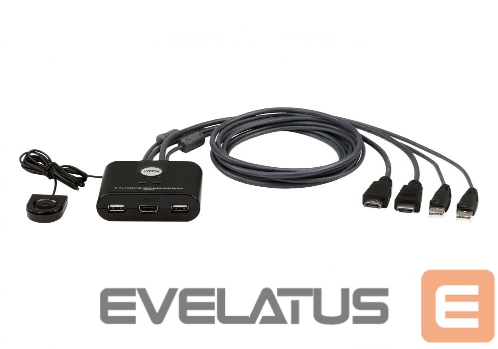Server - Other Accessories Aten 2-Port USB FHD HDMI Cable KVM Switch CS22HF