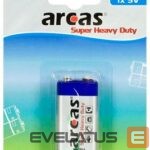 Muu arvutitarvik Arcas  9V/6LR61, Super Heavy Duty, 1 pc(s) 