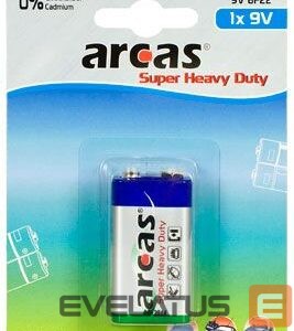 Muu arvutitarvik Arcas  9V/6LR61, Super Heavy Duty, 1 pc(s) 