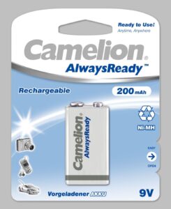 Muu arvutitarvik Camelion  9V/6HR61, 200 mAh, AlwaysReady Rechargeable Batteries Ni-MH, 1 pc(s) 