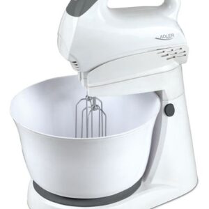 Mikserid ja blenderid Adler  Mixer AD 4202 Mixer with bowl, 300 W, Number of speeds 5, Turbo mode, White 