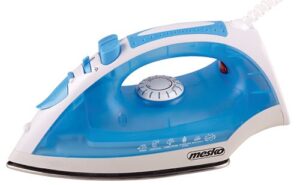 Lygintuvai Mesko  Iron  MS 5023 Blue/White, 2200 W, With cord, Anti-scale system, Vertical steam function 