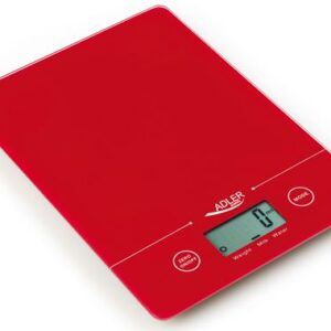 Virtuvinės svarstyklės Adler  Kitchen scales AD 3138 Maximum weight (capacity) 5 kg, Graduation 1 g, Red 