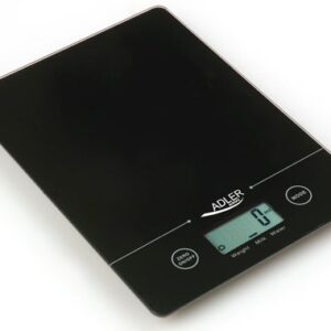 Virtuvinės svarstyklės Adler  Kitchen scales  AD 3138  Maximum weight (capacity) 5 kg, Graduation 1 g, Display type LCD, Black 