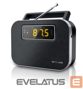 Interactive solution Muse  M-081R Black, Alarm function, 2-band PLL portable radio 