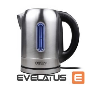 Tējkanna Camry  Kettle CR 1253 With electronic control, 2200 W, 1.7 L, Stainless steel, Stainless steel, 360° rotational base 