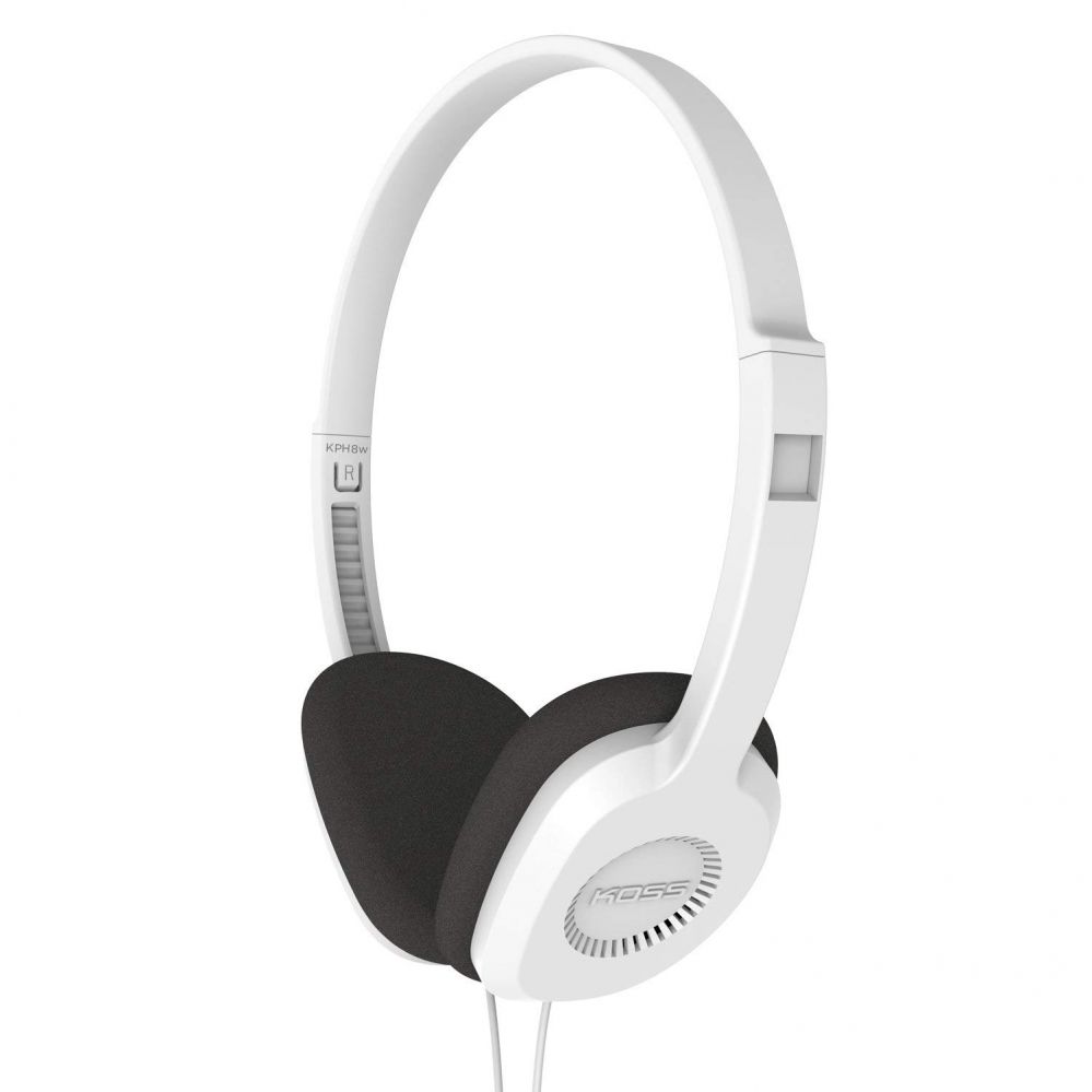 Bezvadu austiņas Koss Headphones KPH8w Wired, On-Ear, 3.5 mm, White