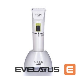 Plaukų kirpimo mašinėlė Adler  Hair clipper AD 2827 Cordless or corded, Number of length steps 4, White 