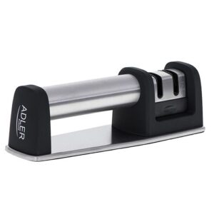 Kiti smulkūs buitiniai prietaisai Adler  Knife sharpener AD 4489 Manual, Black/Stainless steel, 2 