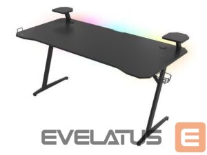 Kompiuterių kėdės / stalai Genesis  Gaming Desk Holm 510 RGB Headphone holder, Cup holder, Speaker shelf, Organizer cables, Black 