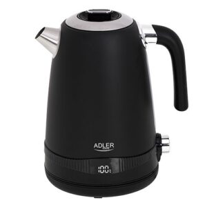 Virdulys Adler  Kettle AD 1295b Electric, 2200 W, 1.7 L, Stainless steel, 360° rotational base, Black 