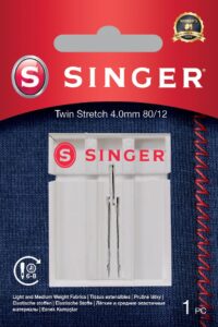 Accessories and filters Singer  Twin Stretch Needle, Decorative, 4.0 80/12 1PK 