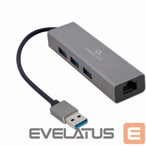Ruuterid Cablexpert  USB AM Gigabit network adapter with 3-port USB 3.0 hub A-AMU3-LAN-01 Black 