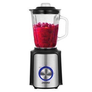 Maišytuvai ir maišytuvai Mesko  Blender MS 4080 Tabletop, 600 W, Jar material Glass, Jar capacity 1.5 L, Ice crushing, Black/Silver 