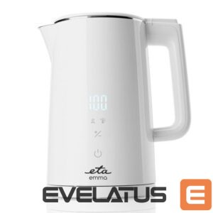 Tējkanna ETA  Kettle 559590010 Emma Electric, 2200 W, 1.5 L, Stainless steel, 360° rotational base, White 