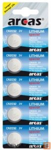 Kitas kompiuterio priedas Arcas  CR2032, Lithium, 5 pc(s) 
