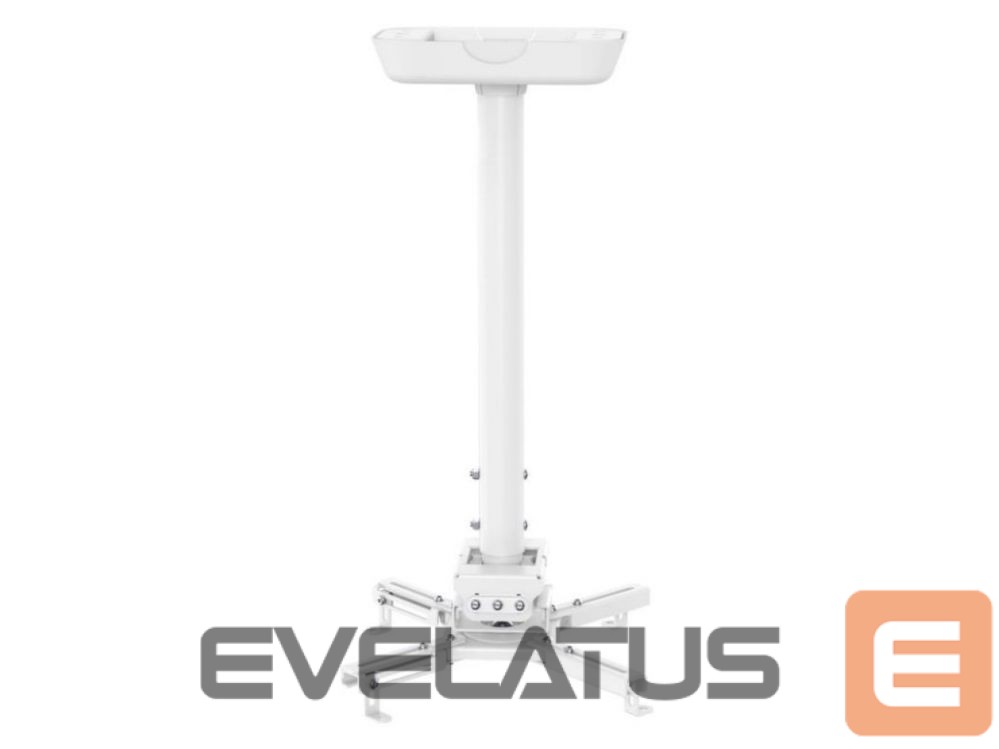 TV bracket Sunne Ceiling Projector Bracket Mount Ceiling mount, PRO300M2, Adjustable Height, Tilt, Swivel, Maximum weight (capacity) 35 kg, Steel/White