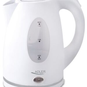 Veekeetja Adler  Kettle AD 1207 Standard, Plastic, White, 2000 W, 360° rotational base, 1.5 L 