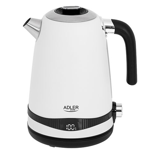 Veekeetja Adler Kettle AD 1295w Electric, 2200 W, 1.7 L, Stainless steel, 360° rotational base, White