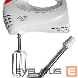 Mikserid ja blenderid Adler  Mixer AD 4212 Hand Mixer, 300 W, Number of speeds 5, Turbo mode, White 