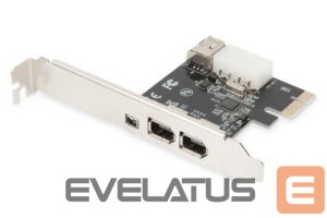 Adapteris Digitus  IEEE 1394a Interface Card, PCI express, 4 Port 1x ext. 1394mini, 2x ext./1x int. 1394a Ports DS-30201-5 