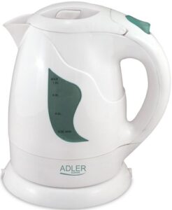 Virdulys Adler  AD 08 Standard kettle, Plastic, White, 850 W, 1 L, 360° rotational base 