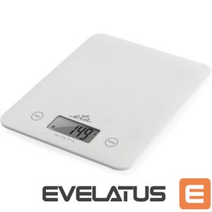Virtuvinės svarstyklės ETA  Kitchen scales Lori 277790000 Maximum weight (capacity) 5 kg, Graduation 1 g, Display type LCD, White 