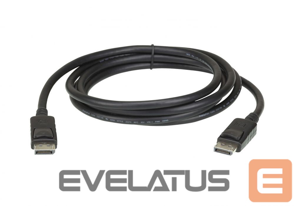 Monitori tarvik Aten DisplayPort rev.1.2 Cable 2L-7D03DP Black, DP to DP, 3 m