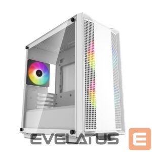 Computer case Deepcool  ARGB Micro-ATX CASE  CC360 White, Mini-ITX / Micro-ATX, 4, Power supply included No, 1x USB3.0, 1x USB2.0, 1x Audio, ABS+SPCC+Tempered Glass, 1×120mm 