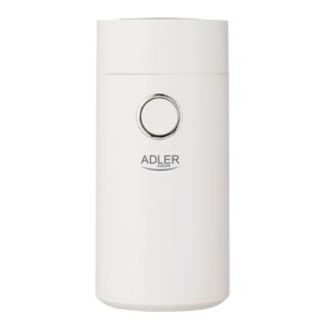 Coffee machine Adler  Coffee grinder AD4446wg 150 W, Coffee beans capacity 75 g, Lid safety switch, White 