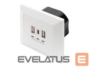 Serveris – kiti priedai Digitus  Socket with USB A & USB-C Ports, flush mounted 