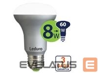 Switches and sockets Leduro  LED spuldze R63 E27 8W 3000K 550l 