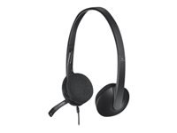Wired headphones Logitech  LOGI H340 USB Headset black 