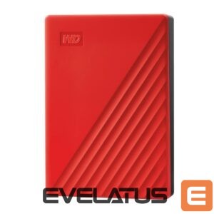 Жесткий диск HDD Western Digital  External HDD||My Passport|4TB|USB 2.0|USB 3.0|USB 3.2|Colour Red|WDBPKJ0040BRD-WESN 